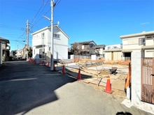 【東京都/調布市深大寺北町】調布市深大寺北町4丁目新築戸建　A号棟 建築中の外観