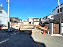 【東京都/調布市深大寺北町】調布市深大寺北町4丁目新築戸建　B号棟 建築中の外観