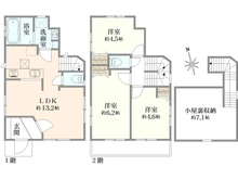 【東京都/調布市深大寺北町】調布市深大寺北町4丁目新築戸建　B号棟 間取り図