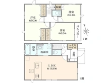 【東京都/日野市神明】日野市神明3丁目　新築戸建　1号棟 間取り図