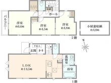 【東京都/調布市深大寺元町】調布市深大寺元町4丁目B号棟 間取り図