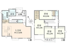 【東京都/調布市飛田給】調布市飛田給2丁目 新築戸建て 2号棟 間取り図