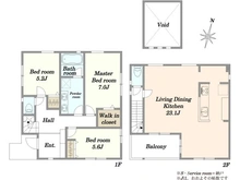 【東京都/目黒区八雲】目黒区八雲4丁目 新築戸建 間取り図