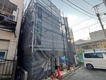 【東京都/目黒区自由が丘】目黒区自由が丘1丁目新築戸建て 建築中の外観