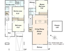 【東京都/世田谷区東玉川】世田谷区東玉川1丁目　B号棟 間取り図