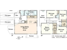 【東京都/大田区田園調布】田園調布5丁目　新築戸建 間取り図