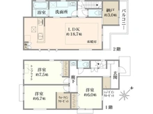 【神奈川県/川崎市麻生区千代ケ丘】川崎市麻生区千代ケ丘3丁目　新築戸建9号棟 間取り図