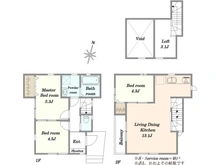 【神奈川県/川崎市麻生区岡上】川崎市麻生区岡上6丁目　新築戸建 間取り図