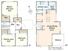 【神奈川県/川崎市麻生区多摩美】川崎市麻生区多摩美1丁目　中古戸建 間取り図