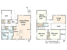 【東京都/稲城市平尾】稲城市平尾4丁目新築戸建　【8号棟】 間取り図