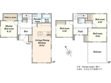 【東京都/稲城市平尾】稲城市平尾4丁目新築戸建　【14号棟】 間取り図