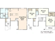 【東京都/稲城市平尾】稲城市平尾4丁目新築戸建　【15号棟】 間取り図