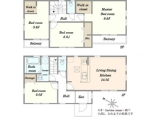 【神奈川県/川崎市麻生区高石】川崎市麻生区高石6丁目　中古戸建 間取り図