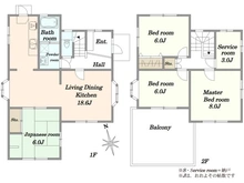 【神奈川県/川崎市麻生区王禅寺東】川崎市麻生区王禅寺東3丁目　中古戸建 間取り図