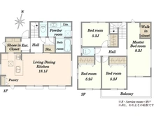 【神奈川県/川崎市麻生区高石】川崎市麻生区高石2丁目　新築戸建 間取り図