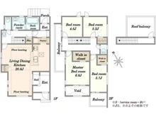 【東京都/稲城市矢野口】稲城市矢野口　新築戸建 間取り図