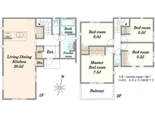 【東京都/稲城市東長沼】稲城市東長沼新築戸建て　3号棟 間取り図
