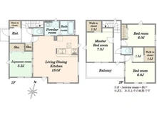 【東京都/稲城市東長沼】稲城市東長沼新築戸建て　11号棟 間取り図