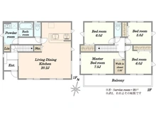 【東京都/稲城市東長沼】稲城市東長沼新築戸建て　17号棟 間取り図