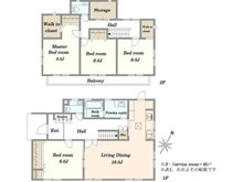 【神奈川県/川崎市麻生区細山】川崎市麻生区細山7丁目　中古戸建 間取り図