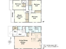 【東京都/町田市大蔵町】町田市大蔵町　新築戸建6号棟 間取り図