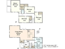 【東京都/町田市三輪町】町田市三輪町　新築戸建 間取り図