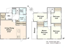 【神奈川県/川崎市多摩区南生田】多摩区南生田1丁目　新築戸建2号棟 間取り図