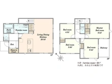 【神奈川県/川崎市多摩区南生田】多摩区南生田1丁目　新築戸建6号棟 間取り図