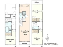 【神奈川県/川崎市多摩区中野島】川崎市多摩区中野島5丁目　中古戸建 間取り図