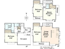 【神奈川県/川崎市麻生区上麻生】川崎市麻生区上麻生4丁目　中古戸建 間取り図
