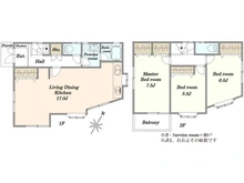 【神奈川県/川崎市麻生区片平】川崎市麻生区片平4丁目 間取り図