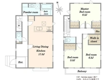 【神奈川県/川崎市麻生区王禅寺東】川崎市麻生区王禅寺東4丁目　4号棟 間取り図