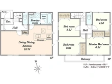 【神奈川県/川崎市麻生区東百合丘】川崎市麻生区東百合丘1丁目　新築戸建 間取り図