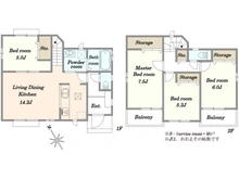 【東京都/稲城市東長沼】稲城市東長沼　新築戸建A号棟 間取り図