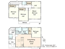 【東京都/稲城市東長沼】稲城市東長沼　新築戸建B号棟 間取り図
