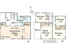 【東京都/稲城市若葉台】稲城市若葉台1丁目　新築戸建6号棟 間取り図