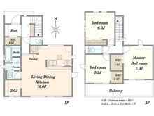 【東京都/稲城市東長沼】稲城市東長沼　新築戸建5号棟 間取り図