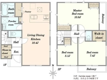 【東京都/町田市玉川学園】町田市玉川学園3丁目　新築戸建2号棟 間取り図