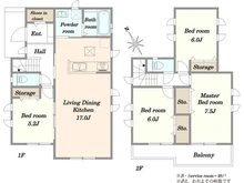 【東京都/町田市上小山田町】町田市上小山田町　新築戸建 間取り図