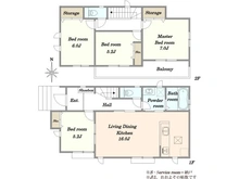【東京都/町田市東玉川学園】町田市東玉川学園1丁目　新築戸建 間取り図