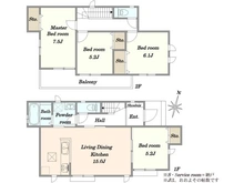 【東京都/町田市金井ヶ丘】町田市金井ヶ丘2丁目　新築戸建B号棟 間取り図