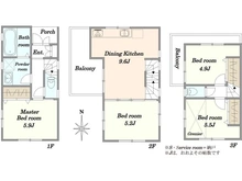 【東京都/世田谷区上祖師谷】世田谷区上祖師谷2丁目中古戸建 間取り図