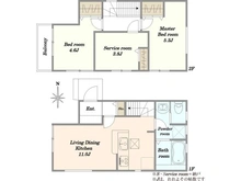 【東京都/府中市若松町】府中市若松町2丁目新築戸建2号棟 間取り図