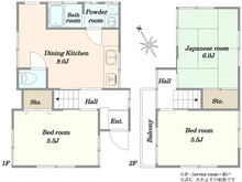 【神奈川県/川崎市麻生区王禅寺東】川崎市麻生区王禅寺東3丁目　中古戸建 間取り図