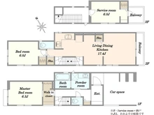 【東京都/多摩市豊ヶ丘】多摩市豊ヶ丘1丁目　新築戸建 間取り図