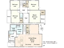 【東京都/町田市成瀬台】町田市成瀬台1丁目　新築戸建2号棟 間取り図