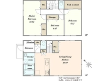 【神奈川県/川崎市麻生区東百合丘】川崎市麻生区東百合丘1丁目　中古戸建 間取り図
