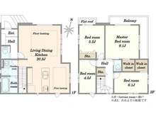 【神奈川県/川崎市多摩区生田】川崎市多摩区生田6丁目　新築戸建1号棟 間取り図