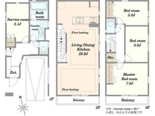 【神奈川県/横浜市中区本牧元町】横浜市中区本牧元町　中古戸建 間取り図