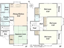 【神奈川県/横浜市戸塚区舞岡町】横浜市戸塚区舞岡町中古戸建 間取り図